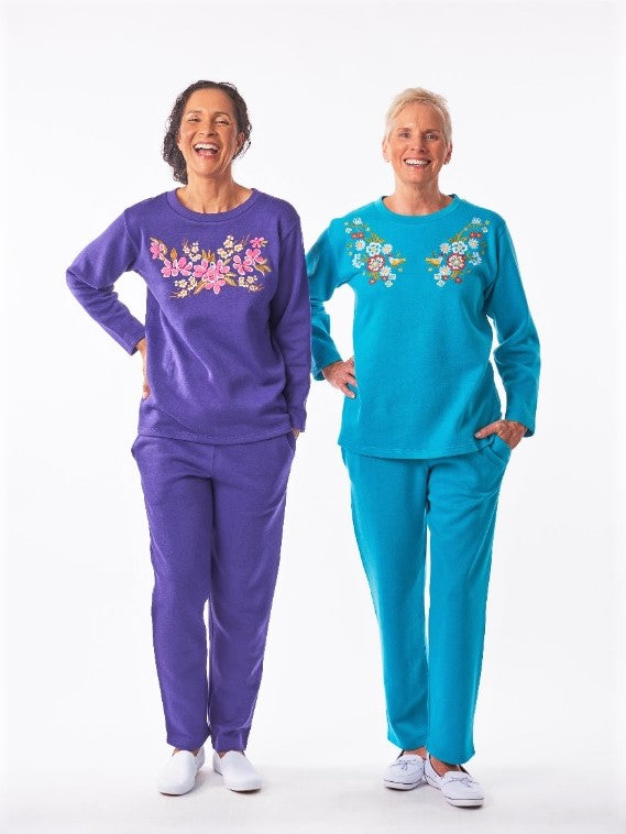 ladies embroidered sweatsuits