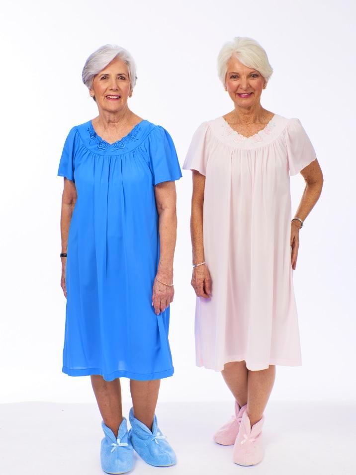 Solid T Printed Capri Set Adaptive Clothing for Seniors, Disabled