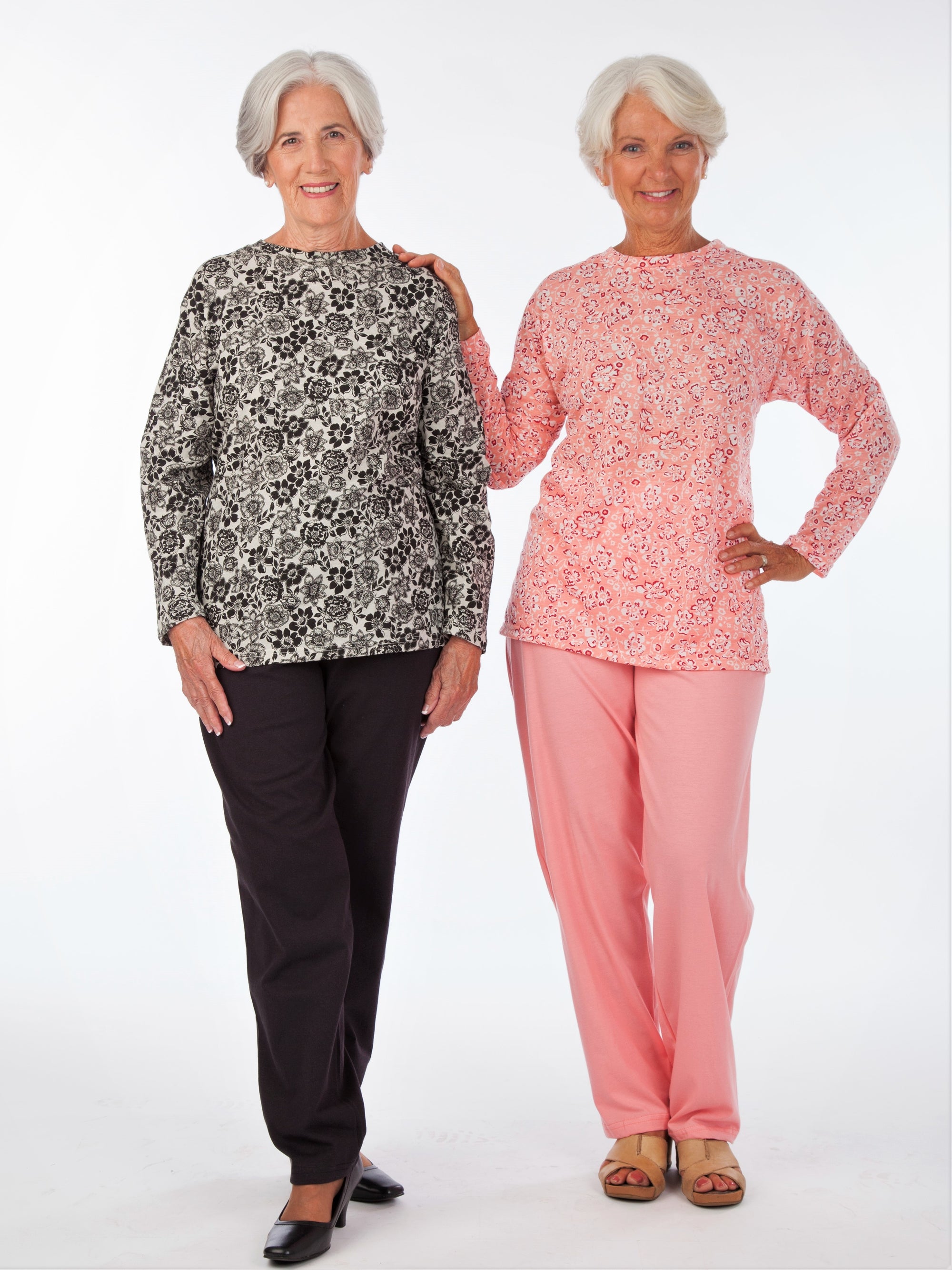 long sleeve women's printed knit outfit