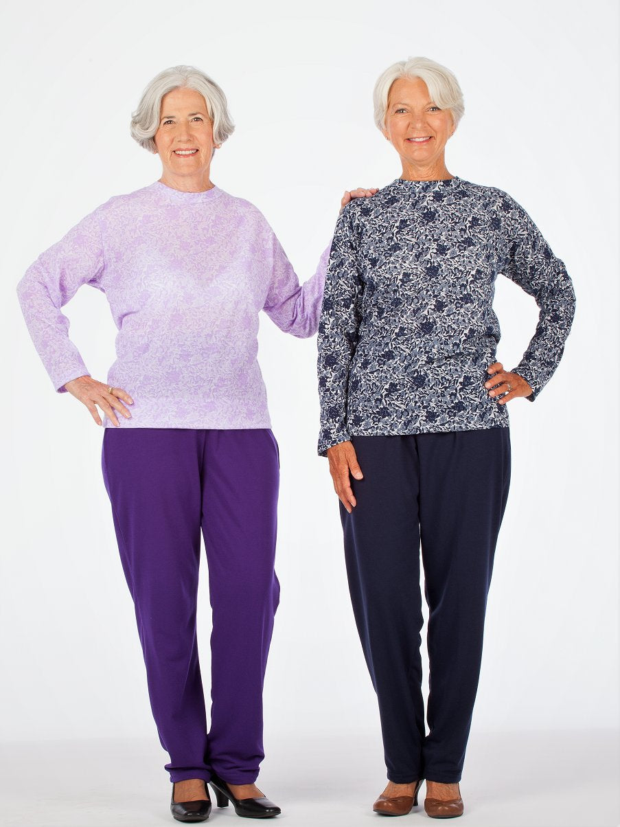 long sleeve women's printed knit outfit