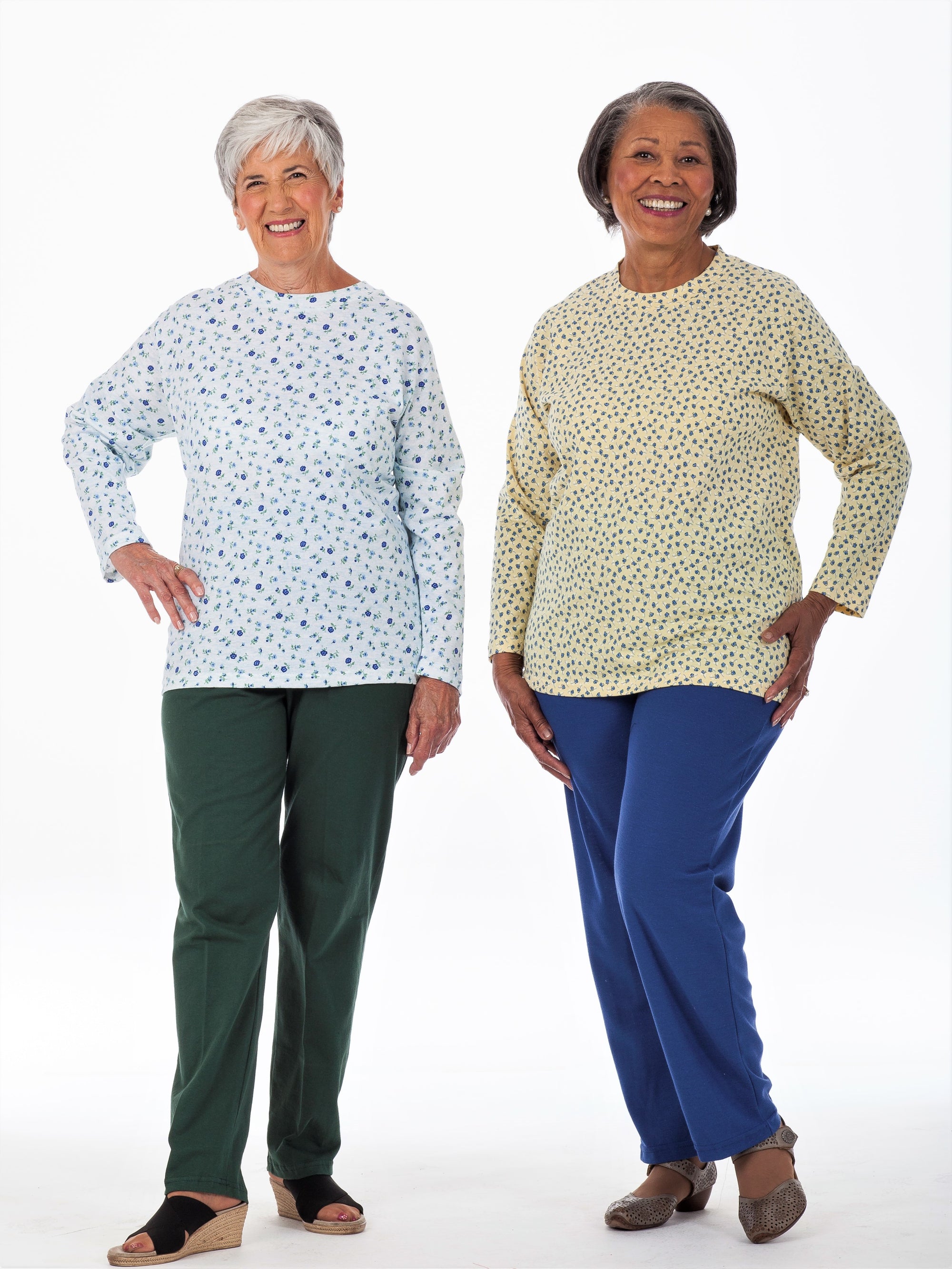 long sleeve women's printed knit outfit