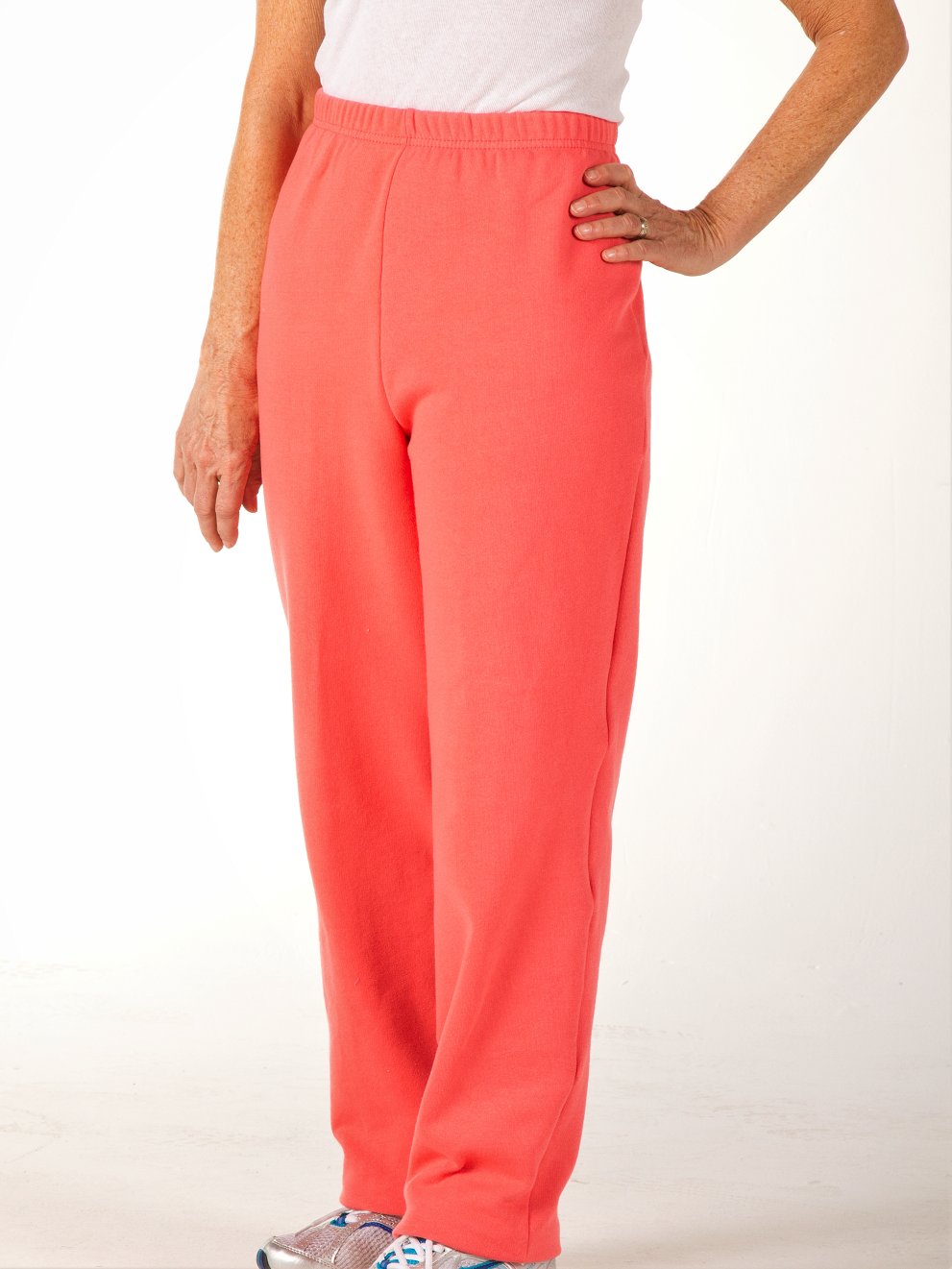 Women's elastic waist fleece sweatpants