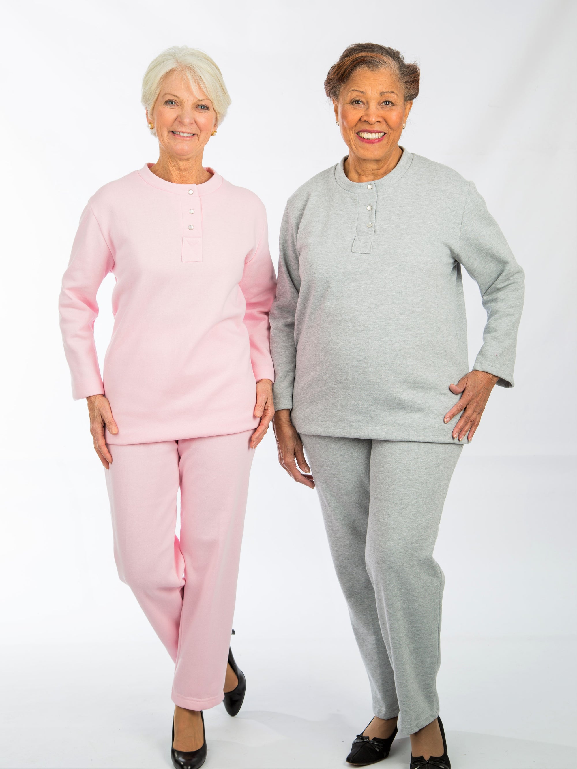 Women's fleece placket outfit