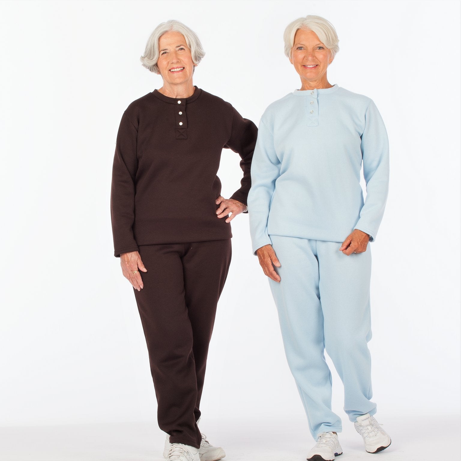 Women's fleece placket outfit