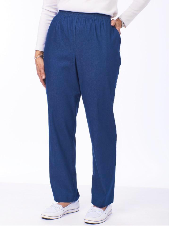 Pants with Elastic Waist | Medium Blue Denim Pants with Elastic Waist | Medium Blue Denim