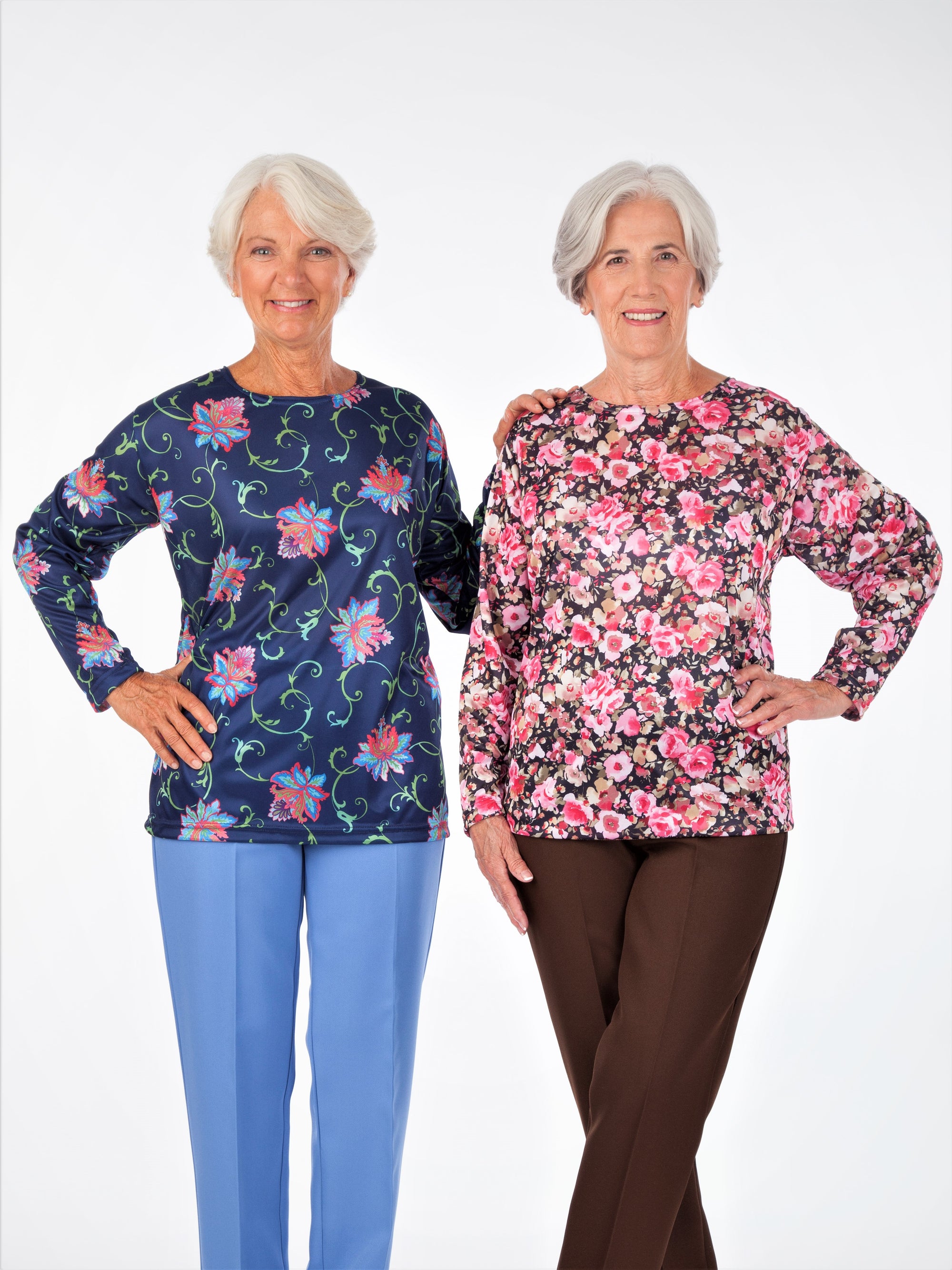 Women's long sleeve blouse, wrinkle resistant polyester