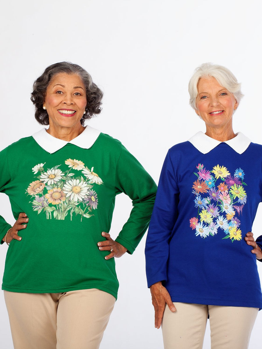 Long sleeve women's adaptive tee shirts