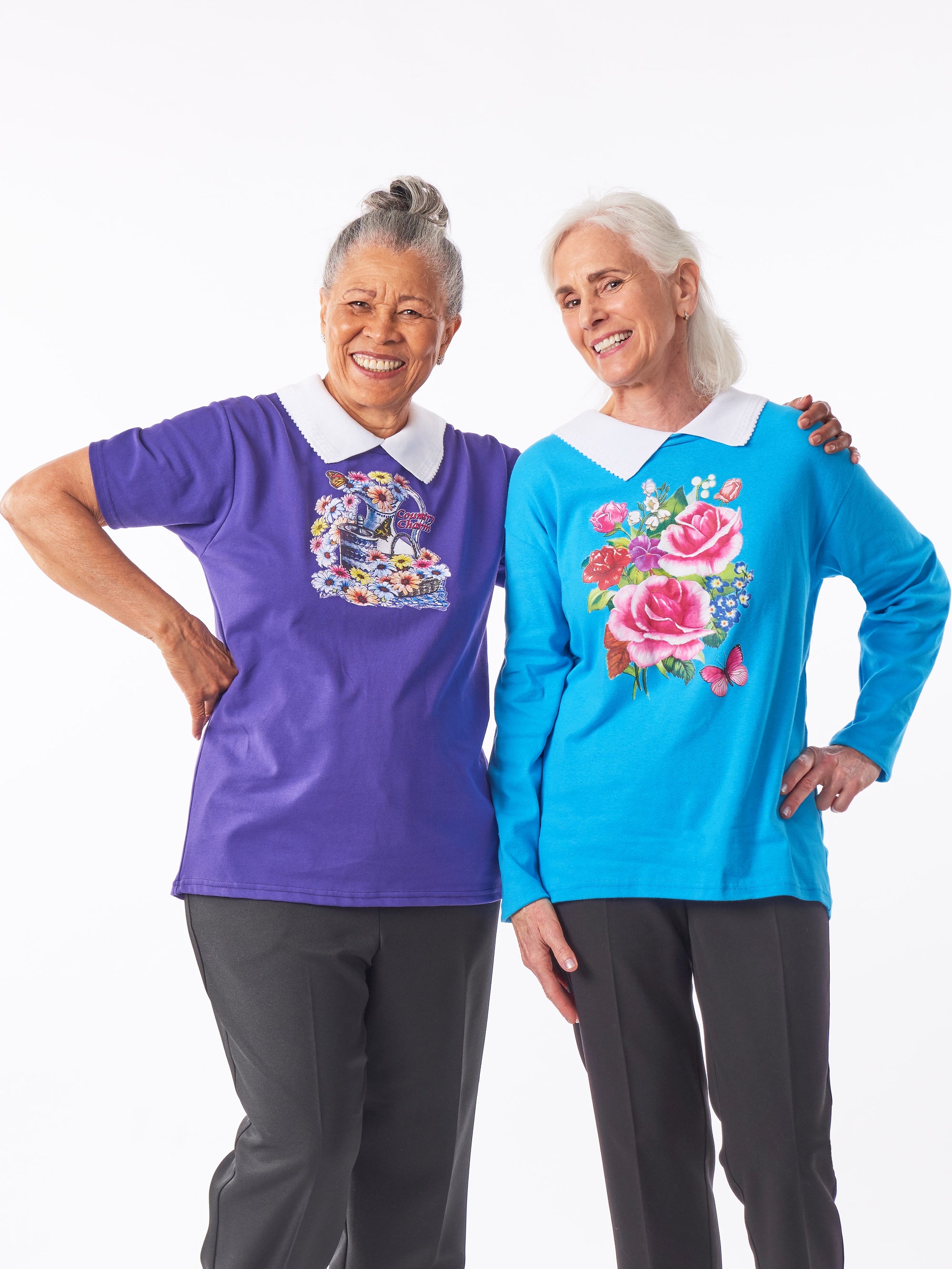 Back-Snap Short Sleeve Screen Printed Tee