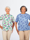 Women's adaptive short sleeve printed tee shirt