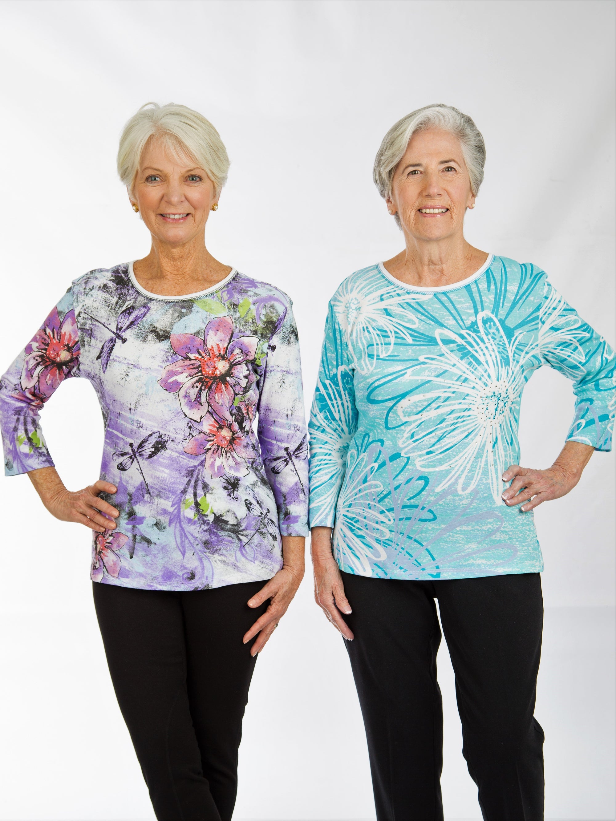 Women's 3/4 Sleeve Cotton Shirts