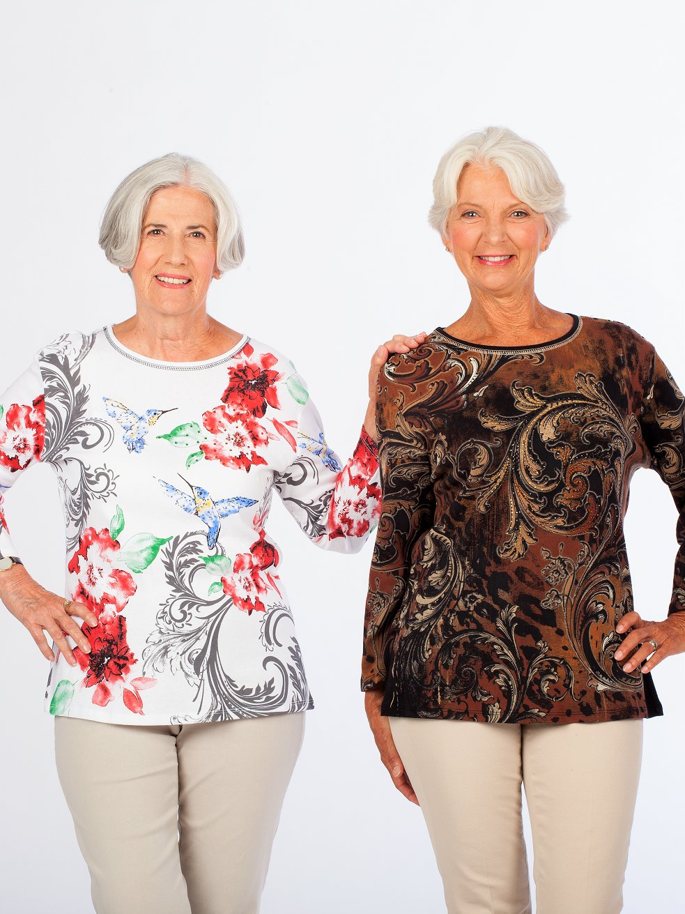 Women's 3/4 Sleeve Cotton Shirts