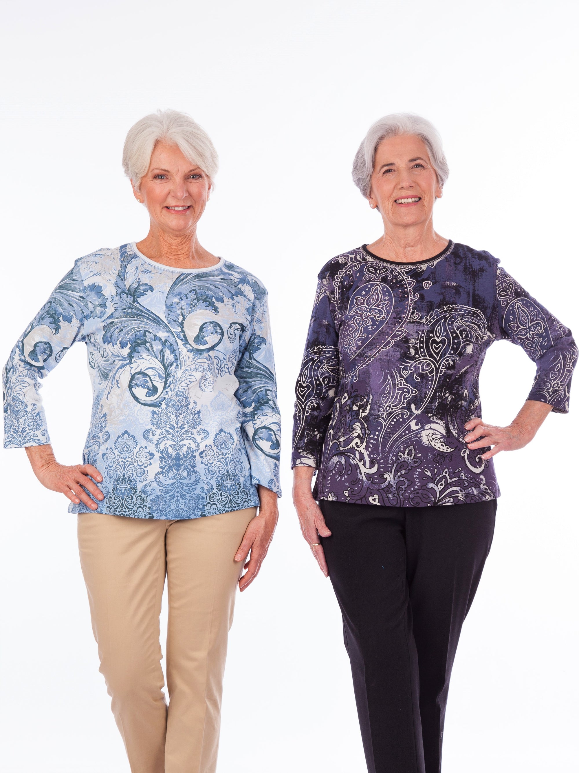 Women's 3/4 Sleeve Cotton Shirts