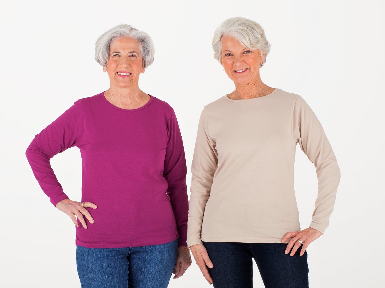 Women's solid color fashion long sleeve tee