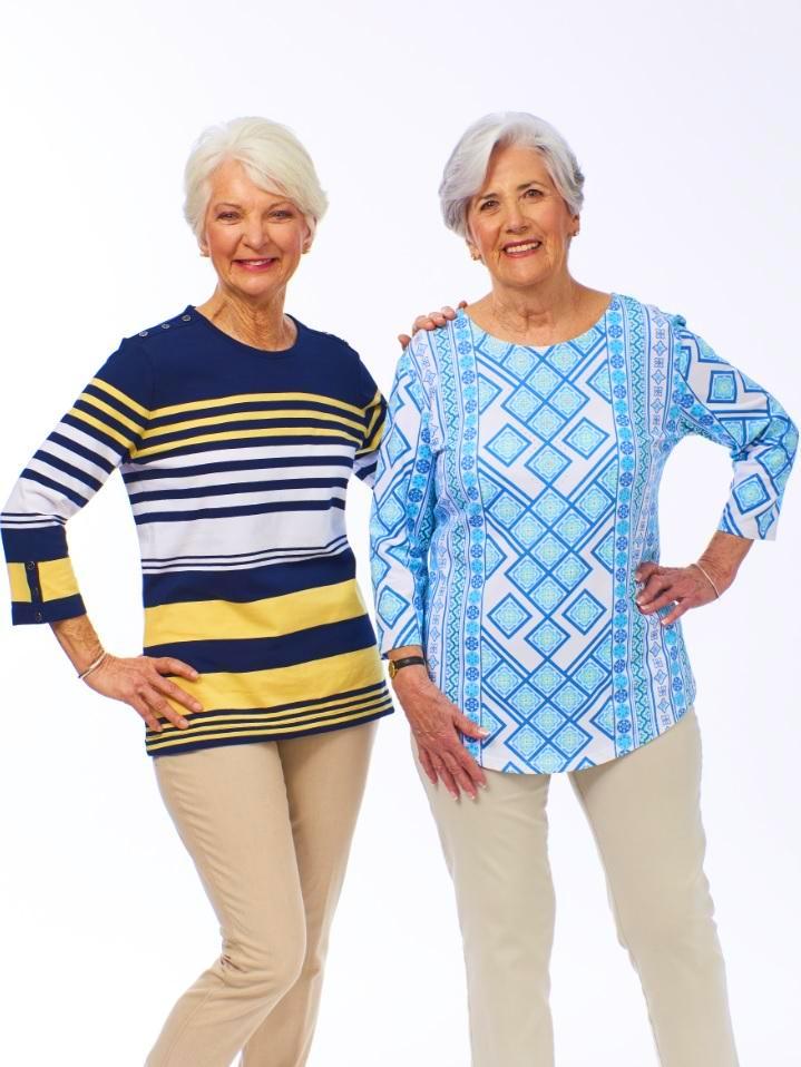 3/4 Sleeve Printed Tops