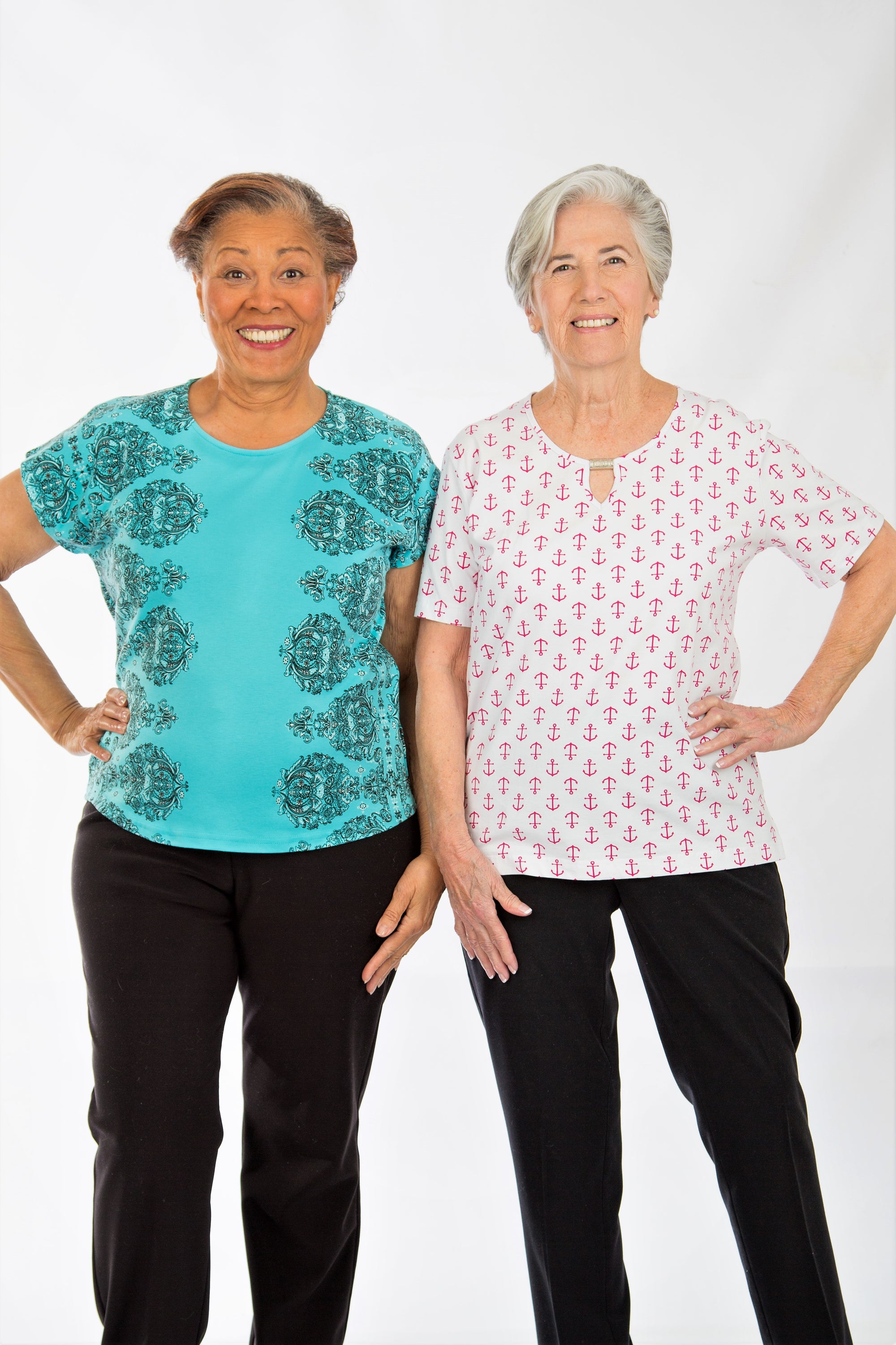 Printed women's short sleeve tees