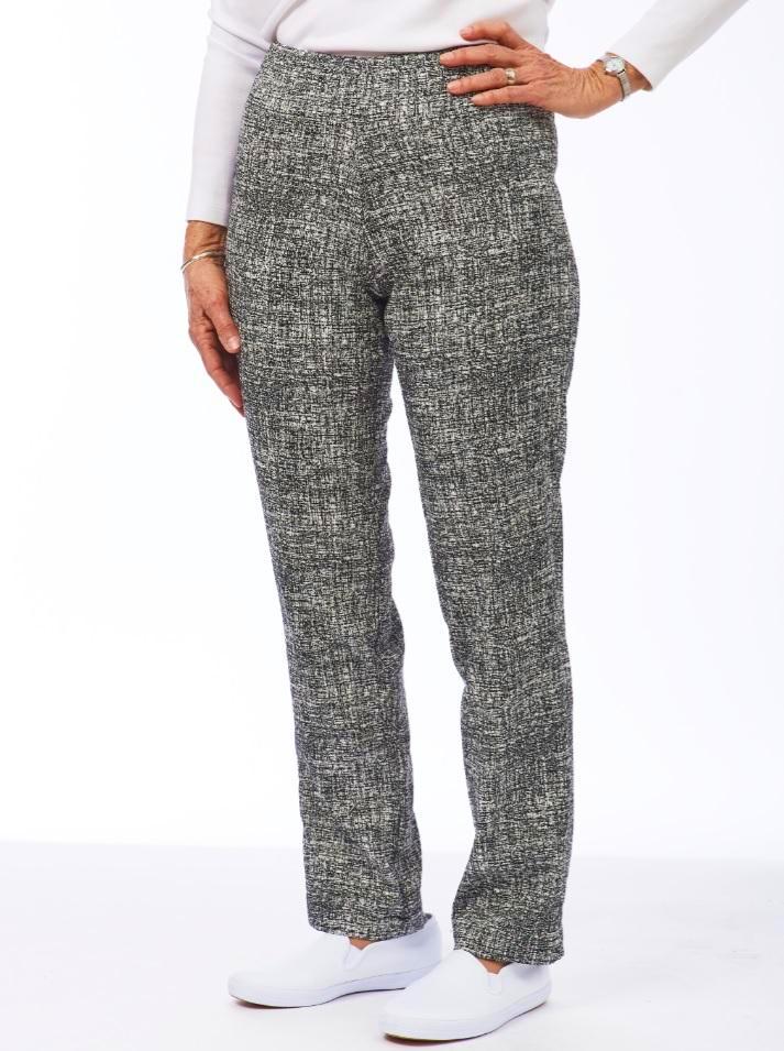 Pattern Elastic Waist Women's Pants, Printed Stretchy Pants