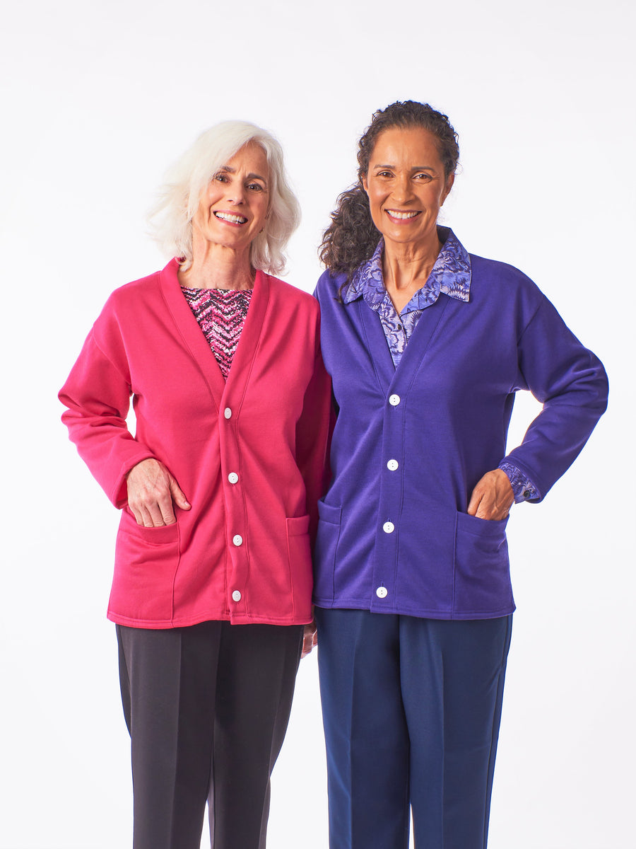 women's fleece cardigan sweater with pockets