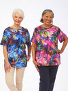 Ladies Feather Tops, Short Sleeve Tees with Feather Patterns & Colors