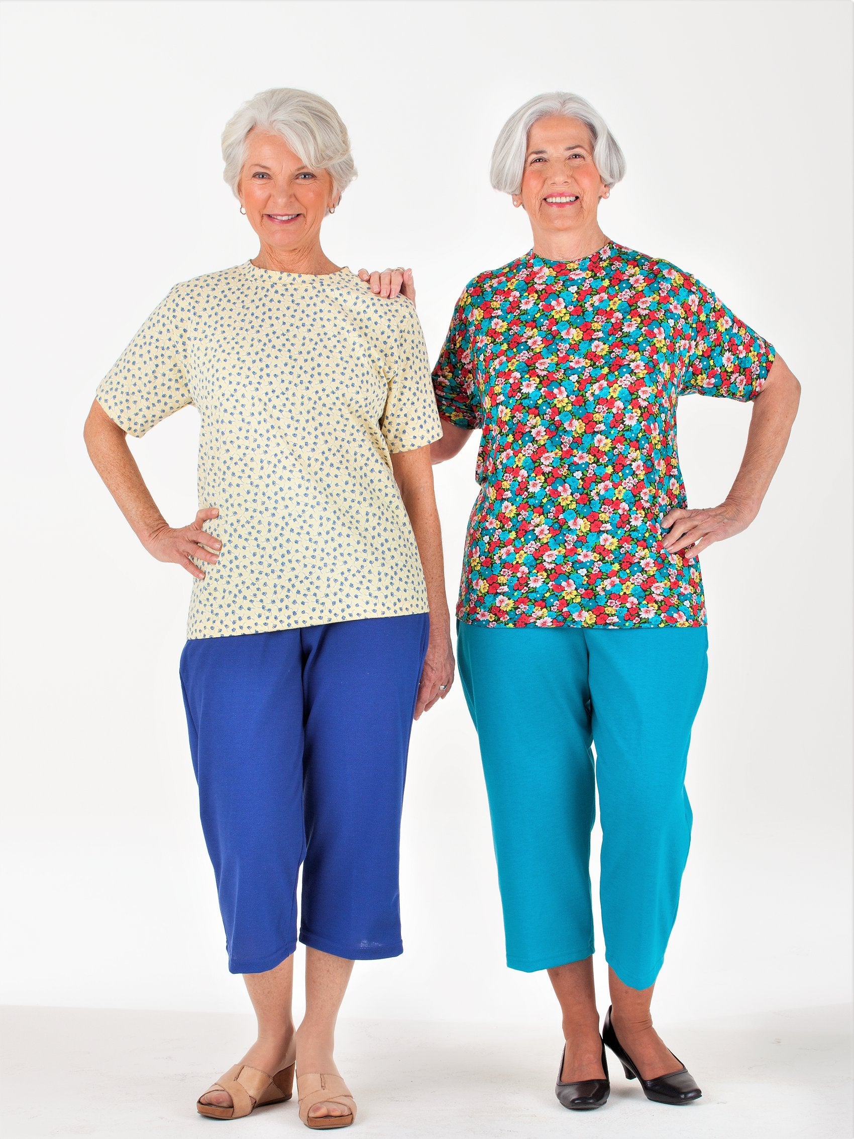 Cotton/Poly Knit Capri Pants Adaptive Clothing for Seniors
